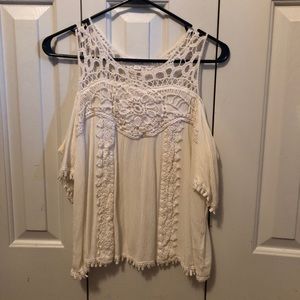 White lacey top